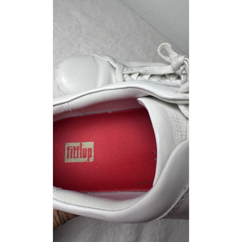 Fitflop Rally White Leather Sneakers Comfort Technology Women’s 7.5 EU 38.5 - Picture 11 of 12